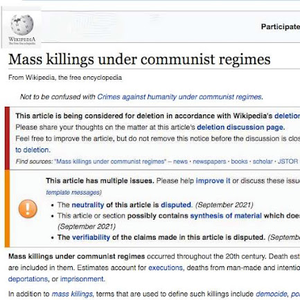 Wikipedia May Remove Information About Communist Attrocities